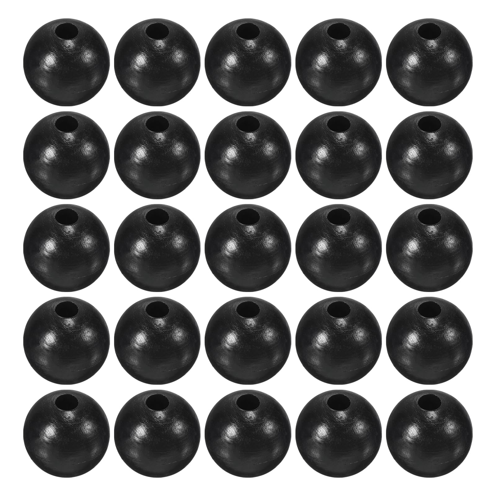 M METERXITY 200 Pcs Glow Fishing Beads - Plastic Luminous Round Soft Bait Egg Lure Rigs Apply to Outdoor Tackle Tool (8mm, Black)