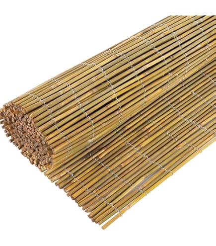 Amazon.com: ZYFAB Natural Rolled Bamboo Garden Fence, Bamboo
