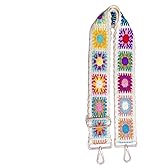 Replacement Purse Straps, 2" Crochet Flower Purse Straps Replacement Wide Adjustable Shoulder Strap for Bag Handbag