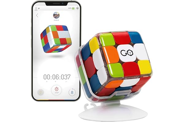 GoCube Edge Full Pack - The Connected Electronic Bluetooth Cube - 3x3 Stickerless Magnetic Speed Cube - Free App Enabled Inte
