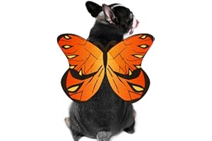 PUOYIS Butterfly Wings Costume for Small to Large Dogs & Cats - Halloween