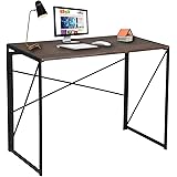 Writing Computer Desk Modern Simple Study Desk Industrial Style Folding Laptop Table for Home Office Brown Notebook Desk