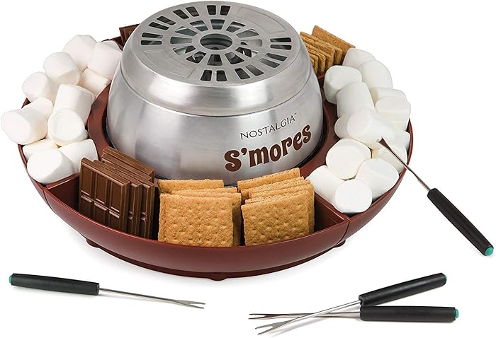 Nostalgia LSM400 Indoor Electric Stainless Steel S'mores Maker