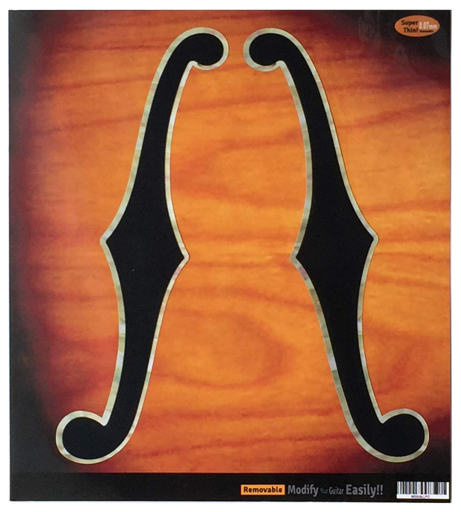Faux-Hole Stickers for Guitars & Bass - Standard Type F-Holes (L&R Set)