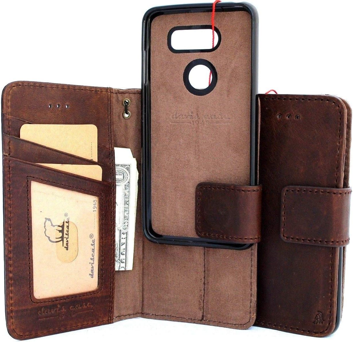 Best lg v30 wallet case leather