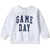 CREAIRY Toddler Baby Boy Football Outfits Game Day Pullover Sweatshirt Long Sleeve T-Shirt Top Pants Sports Fall Clothes