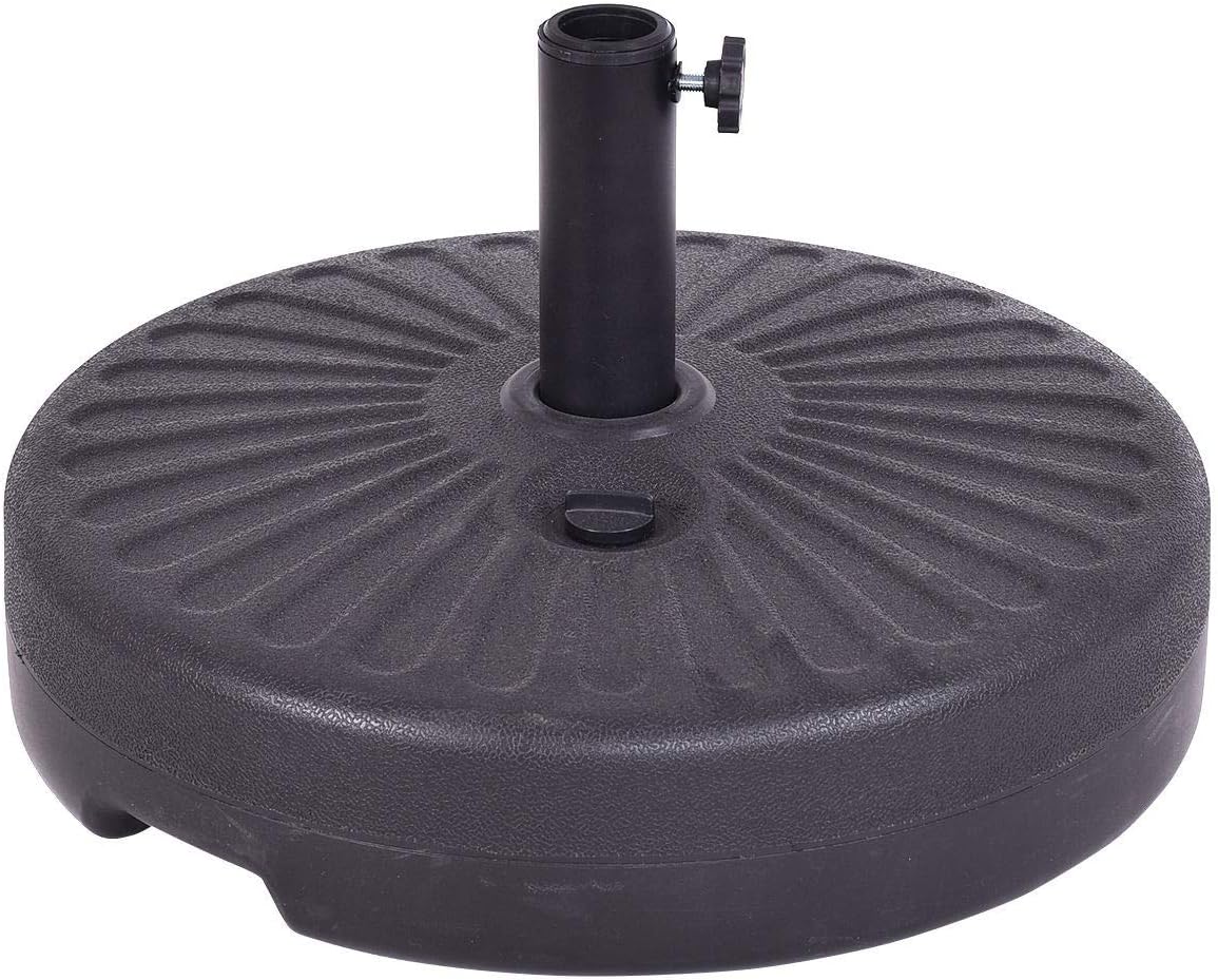 FB FunkyBuys® 22Kg Round Parasol Base Heavy Duty Plastic Portable