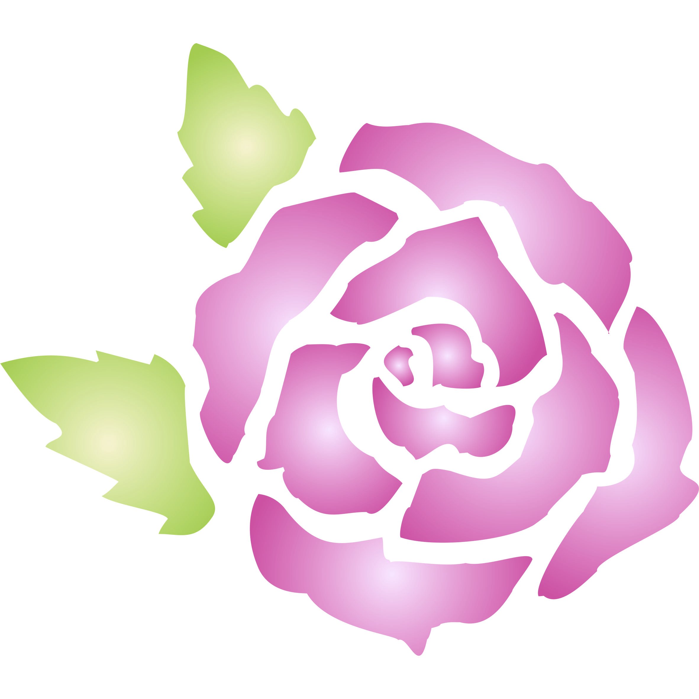 Rose Stencil - 12.5 x 12.5cm (S) - Reusable Large Flower Pattern Plant Wall Stencil Template