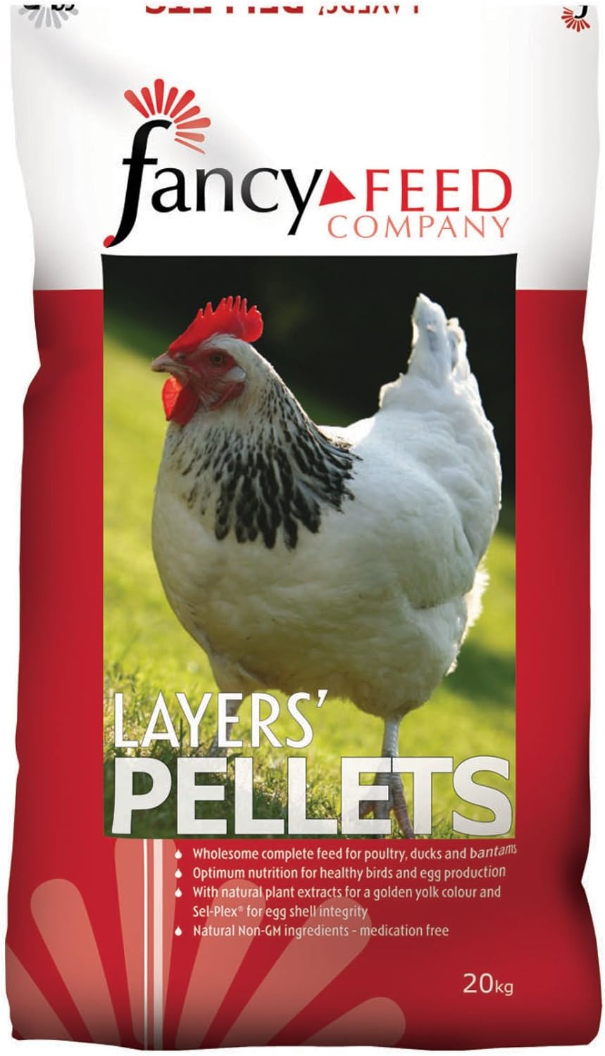 Fancy Feeds Layers Pellets Complete Poultry Feed, 20 kg, Clear, 2 kg (Pack of 1)