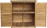 HYGRAD Outdoor Wooden Garden Shed Tools Storage Cupboard Weatherproof Utility view 6