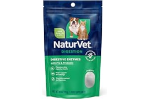 NaturVet – Digestive Enzymes - Plus Probiotics & Prebiotics – Helps Support Diet Change & A Healthy Digestive Tract – for Dogs & Cats – 10 oz Powder