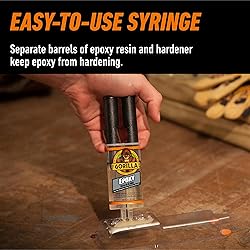 Gorilla 2 Part Epoxy, Clear Epoxy, 0.85 Ounce