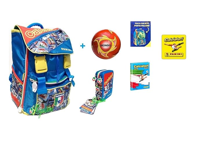 PANINI REGALIDEA Mochila Escolar Extensible Fútbol 2018 - 2019 + ...