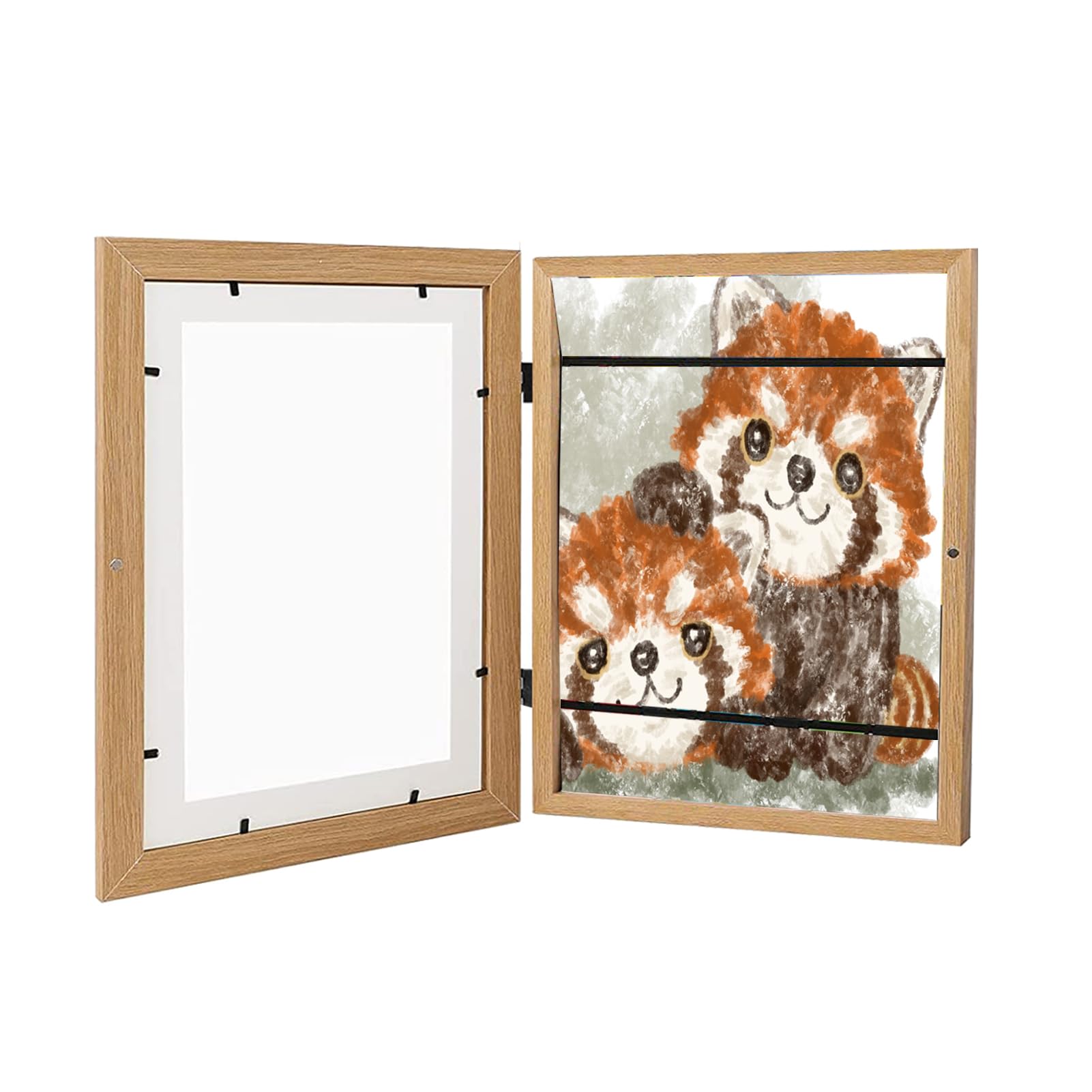 Ailgely Kids Art Frame, A4 Artwork Display Frame, Front Opening Picture Frame Changeable Artwork Display Storage Frames Display, Hang Your Kids Artwork Up to 150 pictures (Wooden)