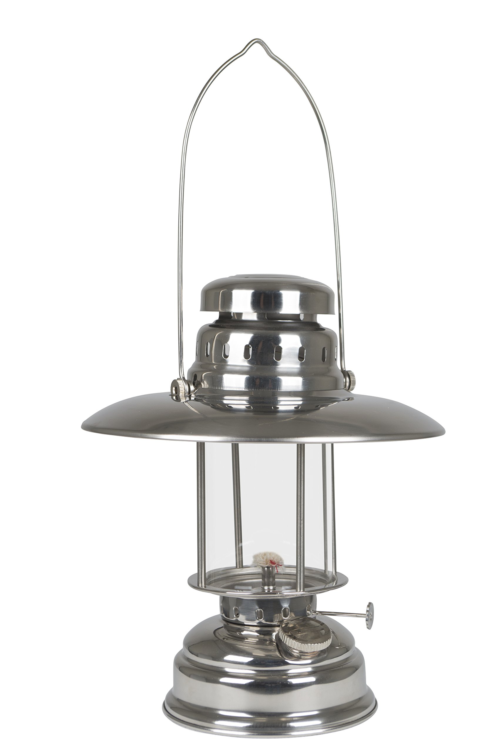 Bo-Camp Urban Outdoor Loxford Hurricane Lantern, Stainless Steel, Silver