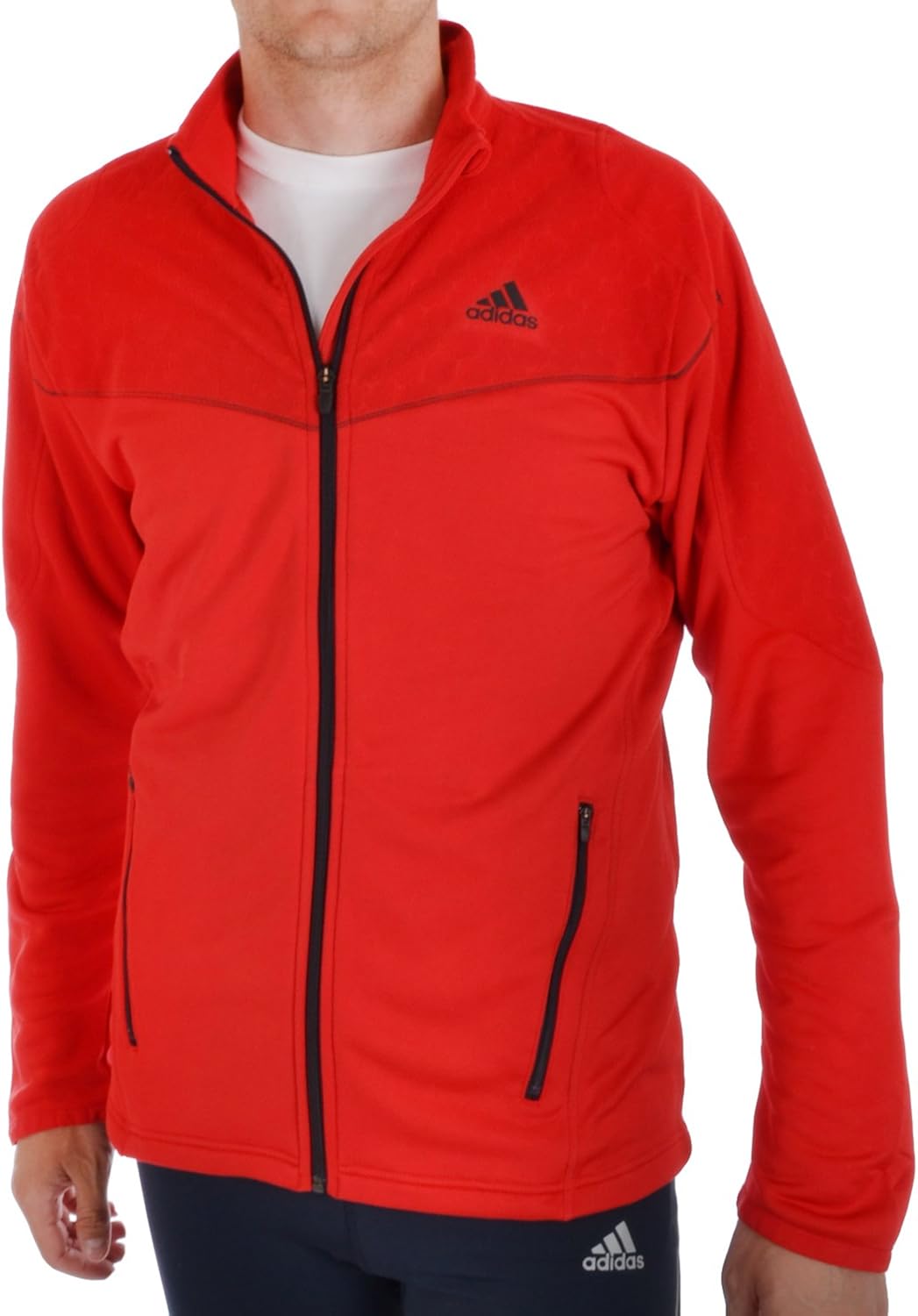 adidas Performance Mens Fleece Full Zip Running Jacket