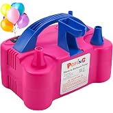 PCFING Balloon Pump Electric and Balloon Tying Tool in One with Dual Nozzle | Pure Copper Motor, Portable Balloons Inflator Blower for Birthday Anniversary Gender Reveal Party Decorations