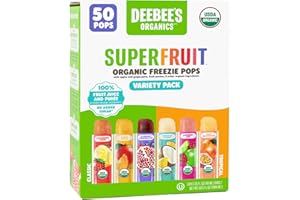 DeeBee's Organics SuperFruit Freezie Pops Variety Pack, No Added Sugars, No Artificial Flavors or Colors (Pack of 20)