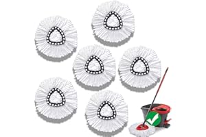 Mop Head Replacement for O-Cedar Easy Wring 1-Tank System，Exovyn Spin Mophead Replacements，Microfiber 6 Pack 360° Swivel Mop Refills，Deep Clean,Easy Cleaning，Machine Washable and Easy to Replace