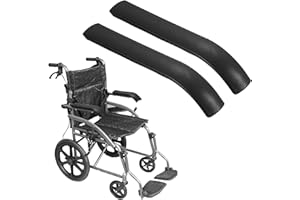 uxcell Wheelchair Arm Pads, 1pair ABS Wheelchair Armrest Pads Anti-Slip Square Arm Rest Covers Replacement, Full Length 30 Cm