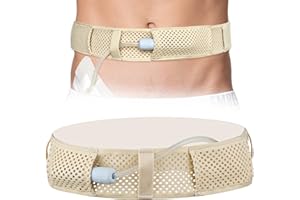 SINAISEA Mesh Peritoneal Dialysis Belt PD Catheter Belts Breathable Stomach Feeding Peg/G/J Tube Holder Covers Supplies Safety Secure Transfer Set Patients Men Women Beige, Small
