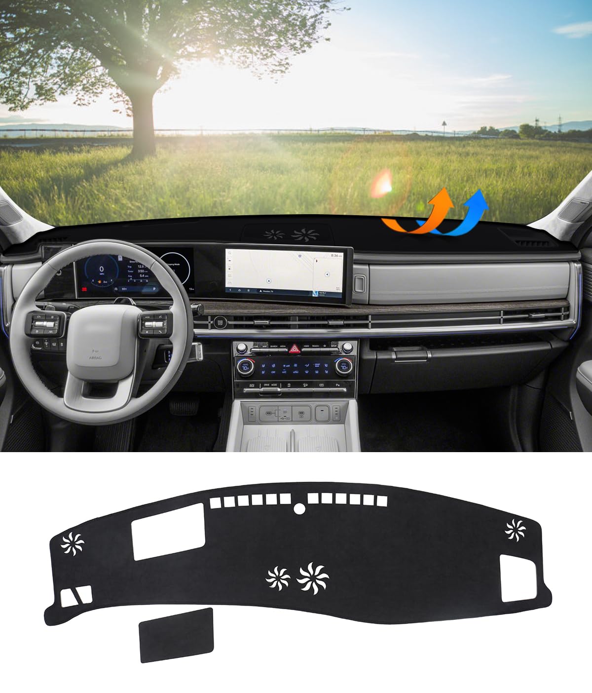 BIBLOZ Dash Cover for Hyundai Santa Fe 2024 2025
