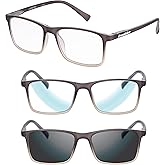 Croakies Jasper Photochromic Progressive Eyewear | UV400 Sunglass for Outdoor | Bluelight Eyeglass for HEV Devices | Bundle