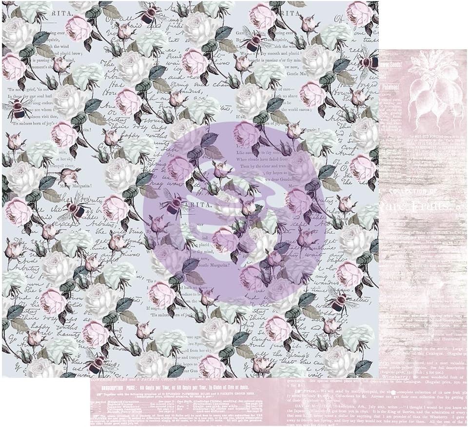 Poetic Rose 12x12 Sheet - Buzz Words