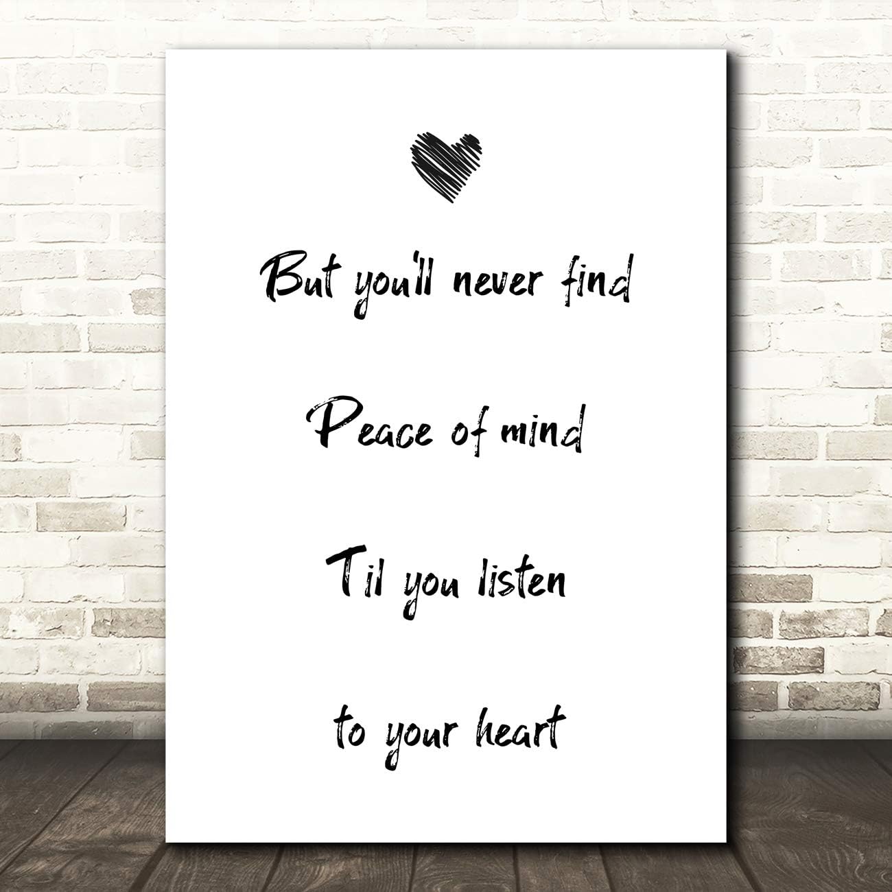 Kissing A Fool Peace of Mind Song Lyric Quote Music Gift Wall Art Poster Print