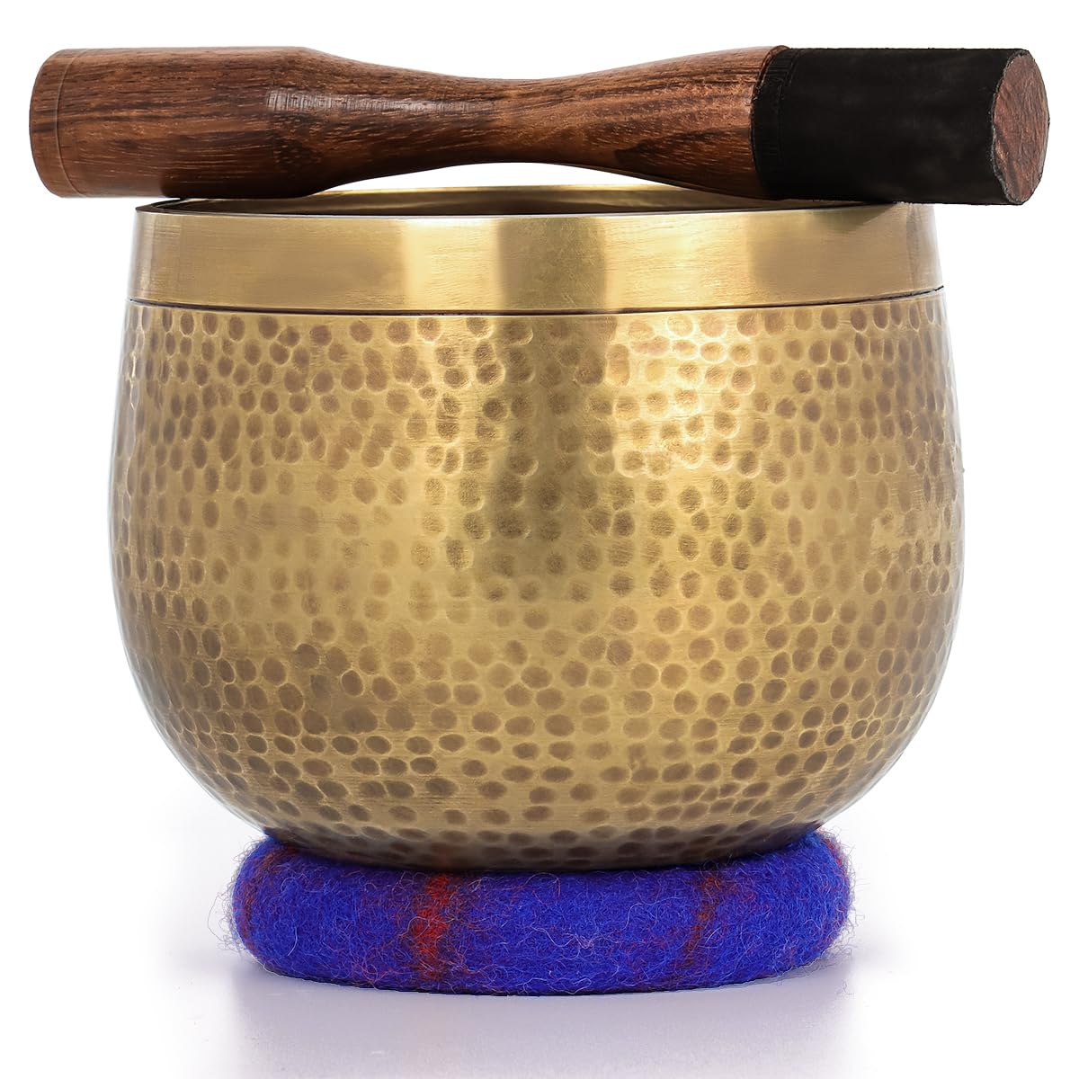 Tibetan Singing Bowls Set-100% Hand-hammered in Nepal Sound Bowl for Meditation, Yoga, Chakra, Meditation Accessories, Unique Gifts for Women, Men (8 cm) (11 x 14 cm)