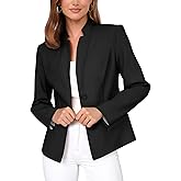 ANRABESS Womens Blazer Business Casual Long Sleeve Lapel Open Front Suit Jacket 2026 Dressy Work Office Blazers with Pockets