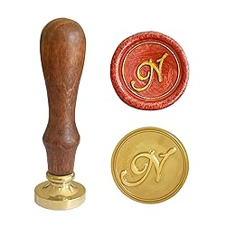 Letter N Initial Alphabet Wax Seal Stamp with