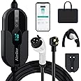 AIMILER Level 2 Electric Vehicle (EV) Charger(32Amp, 220V-240V, NEMA 14-50 Plug), 25ft Cable ETL Listed Portable Indoor/Outdoor EVSE SAE J1772 EV Car Charging Station w/Delay Timer, WiFi Enabled
