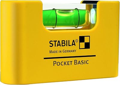 Stabila 17773 Pocket Basic Spirit Level Yellow Black 3.5 in