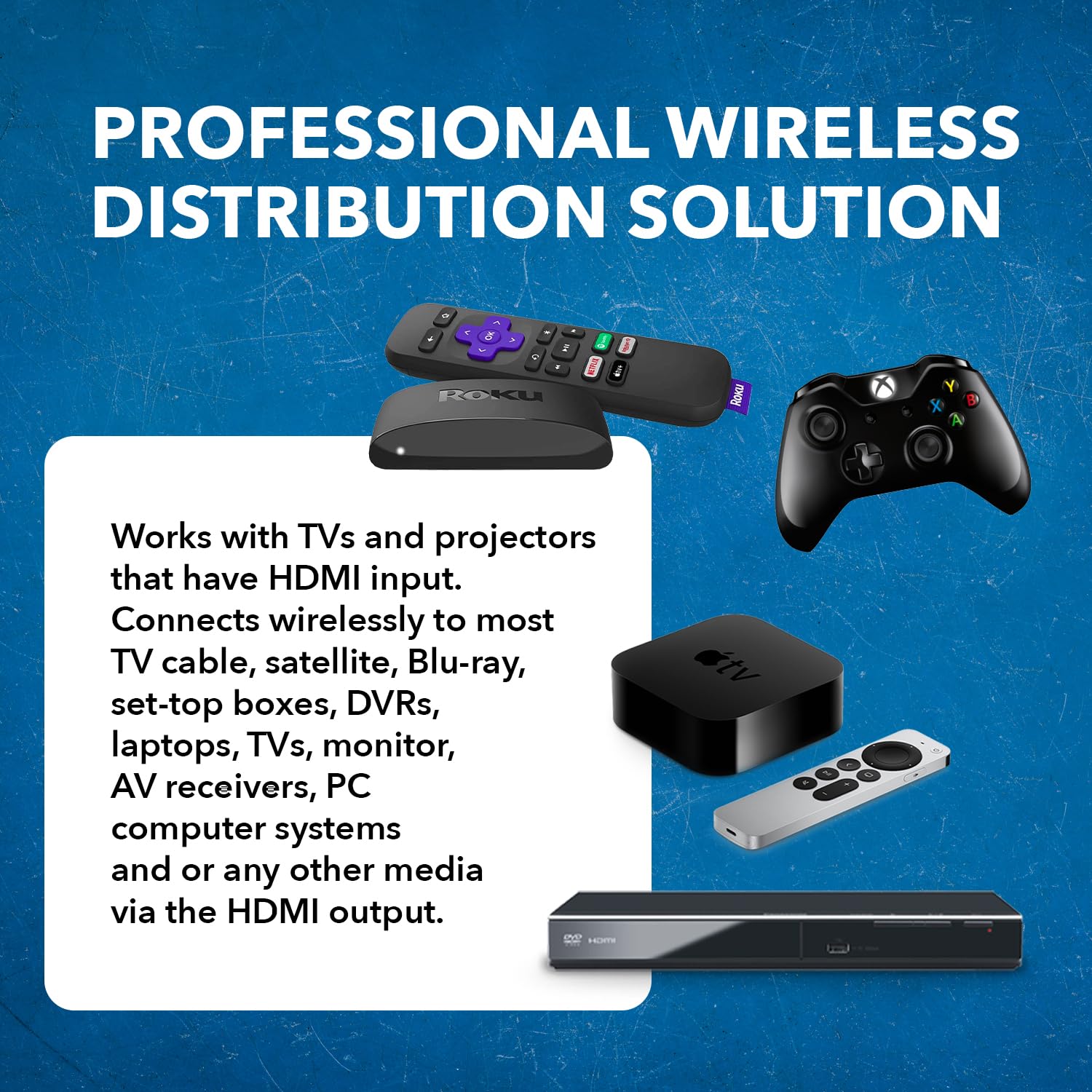 OREI Wireless HDMI Extender Transmitter & Receiver Dongle UtraHD 5.1-5.2 Ghz Up to 4K @ 60Hz - Upto 60 Feet - Perfect for Streaming from Laptop, PC, Cable, Netflix, YouTube, PS4 to HDTV/Projector