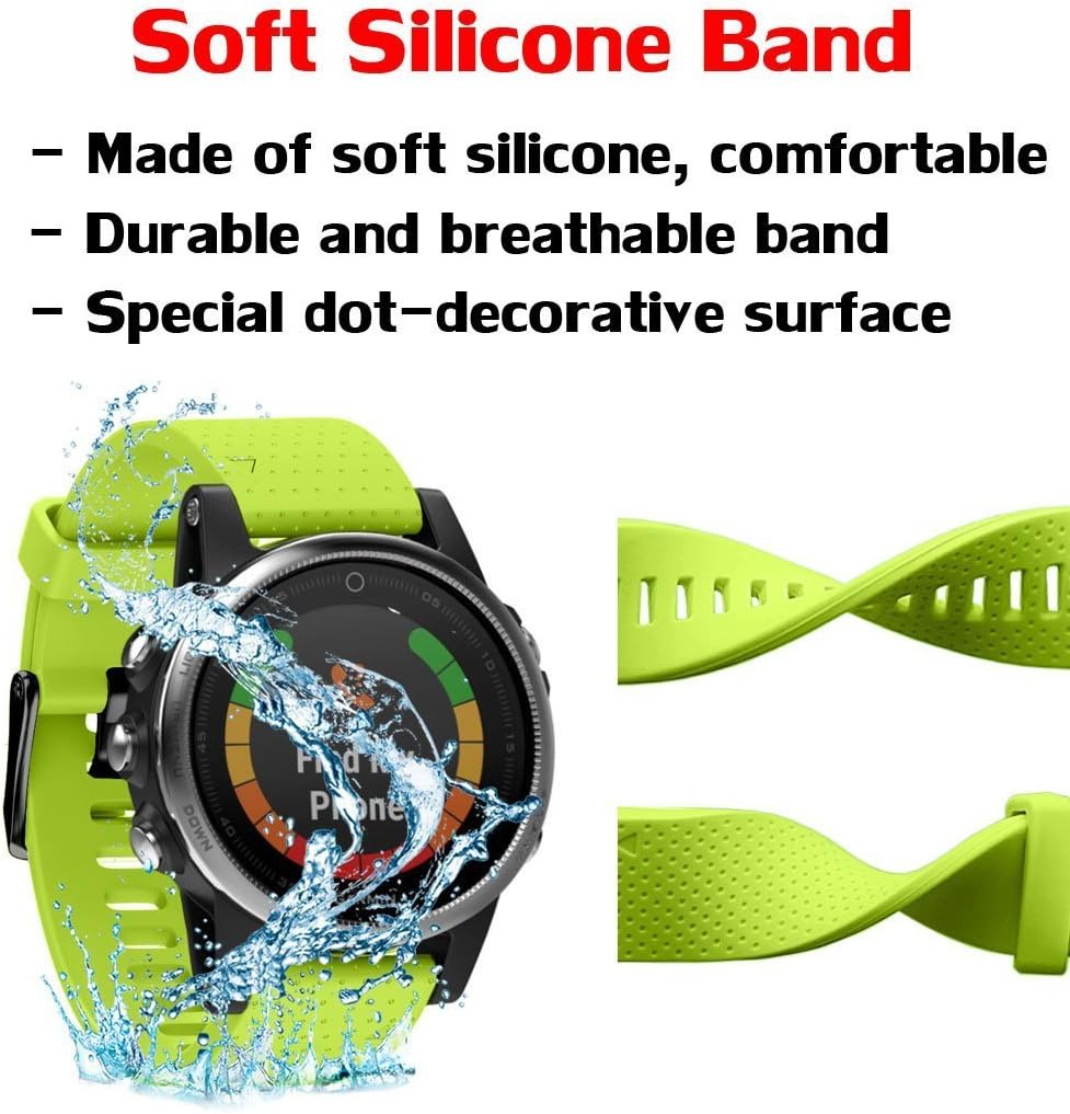 Shieranlee Compatible with Garmin Fenix 7s/Fenix 5S/Fenix 6S Strap,Silicone Sport Band 20mm Easy Fit for Garmin Fenix 7S/Fenix 5S Plus/Fenix 6S Pro/Fenix 7S/Fenix 7S Solar/Fenix 7S Sapphire Solar - Image 4