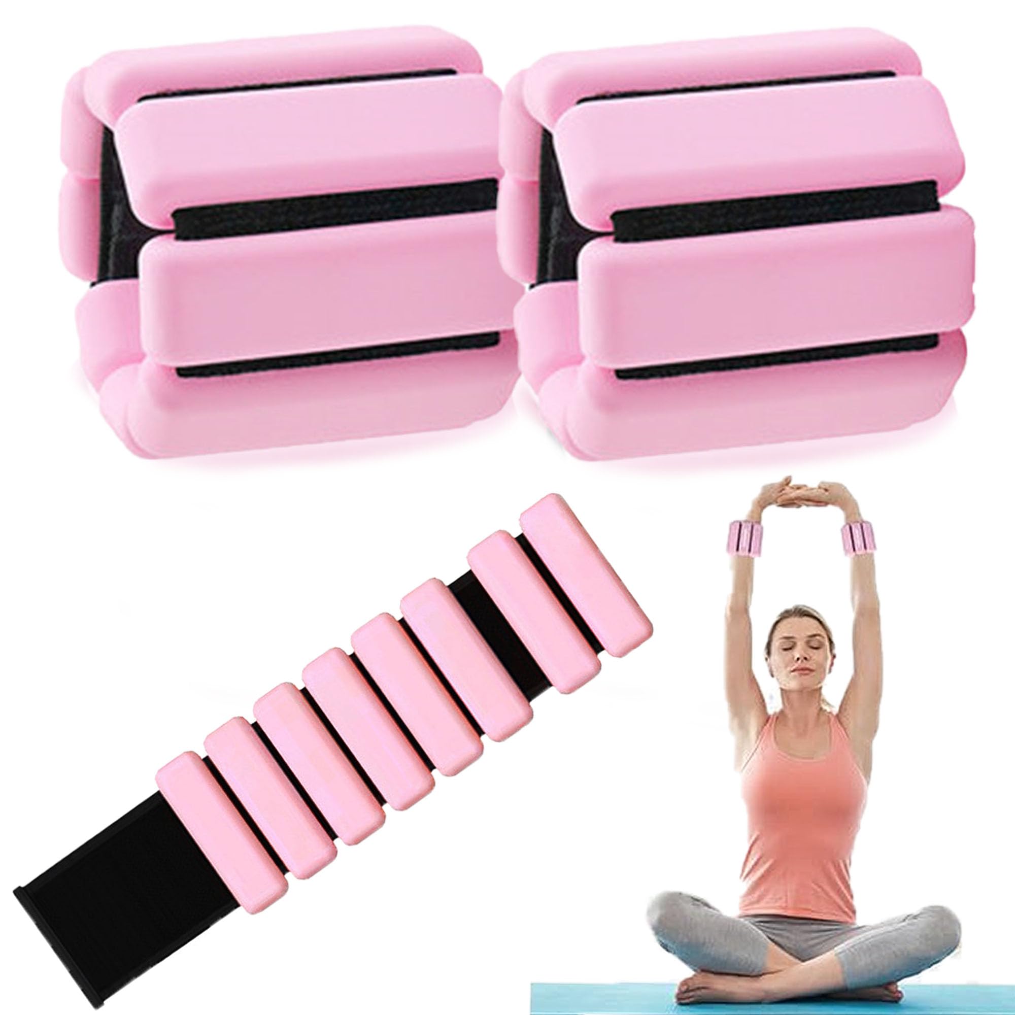 SYXLS Adjustable Weight Carrying Bracelet Ankle Weight Set Men's and Women's Bracelet Sports Fitness Weight Carrying Running Gym Weight Carrying Set Adjustable Wrist Weight Carrying Band