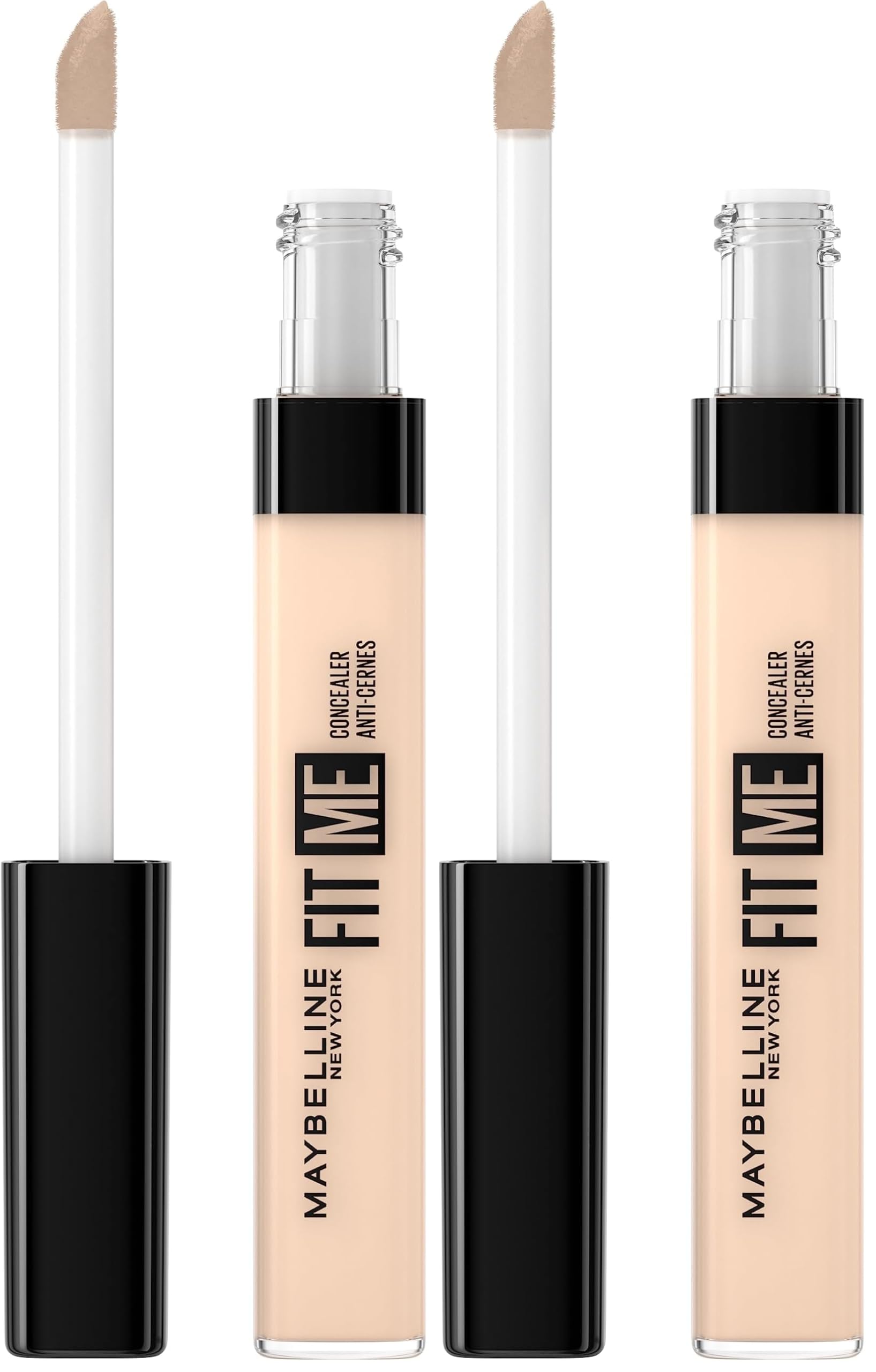Maybelline Fit Me Full Coverage Concealer, Matte and Poreless Ultra Blendable, Shade: 08 Nude, 6.8 ml (Pack of 2)