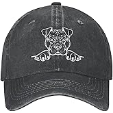 QVXHKP Dog Lover Hat - Pitbull Cap - Women Baseball Caps - Adjustable Hat - Black