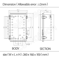 LeMotech Electrical Box, IP67 Waterproof Hinged