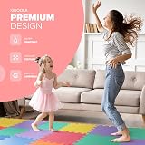 kidoola Foam Baby Play Mat 29x29cm Interlocking EVA Tiles 7mm Thick Multicolor view 3