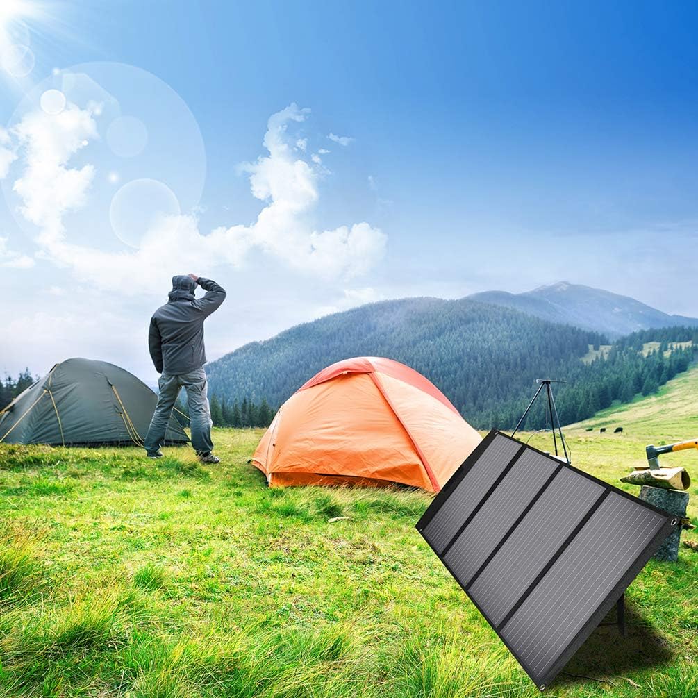 TwelSeavan Solar Panel 120W, Foldable Portable Solar Panel Charger for Jackery/EF ECOFLOW/Goal Zero/Rockpals Power Station, 4 Ports with USB3.0, TypeC for Outdoor Camping RV Phone Laptop Tablet Camera : Electronics