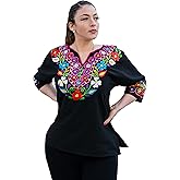 Traditional Mexican Shirt for Women Made in Mexico - Embroidered Mexican Peasant Blouse - Cinco de Mayo Clothes for Women