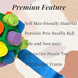 CIIVURR Snuffle Ball Dog Toy Interactive Puzzle Enrichment Green Rainbow view 3