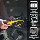 Oxford Combi Zip Lock Multi-use Cycle Security Cable & Bike Lock Yellow view 5