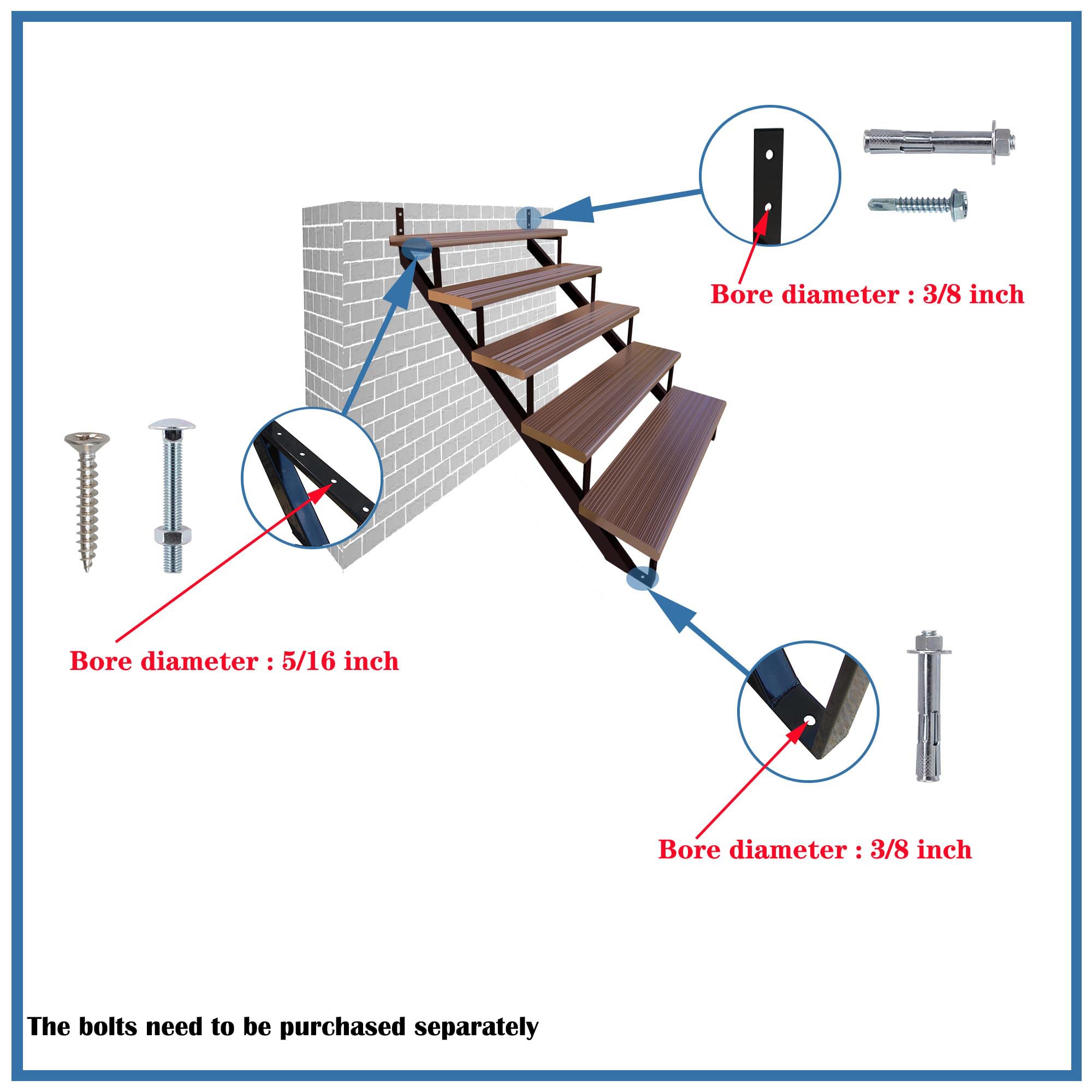 Steel Step Riser 4 Step Plan Mua MTB Black Steel Stair Riser with 1/2/3/4/5/6/7 Steps trên Amazon Mỹ ...
