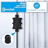 AVARTEK 10x M20 20mm IP68 Waterproof Cable Glands 6-12mm Black Nylon view 9