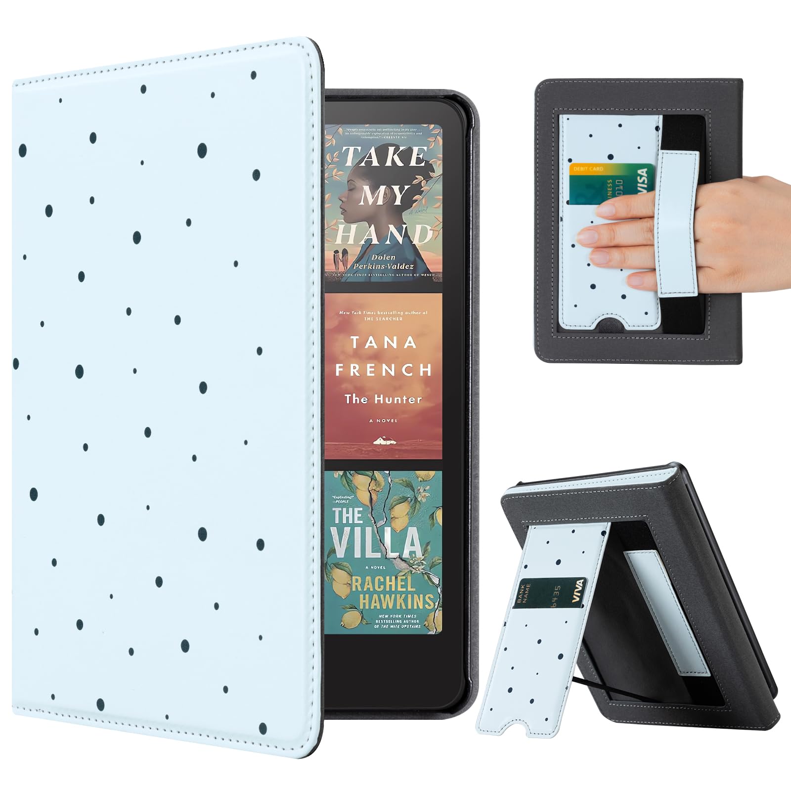 Photo 1 of CoBak Case with Stand for Kindle Paperwhite 12th Gen 2024 Released (7") & Kindle Colorsoft Signature Edition - Durable PU Leather Cover with Auto Sleep Wake, Card Slot, Hand Strap Feature