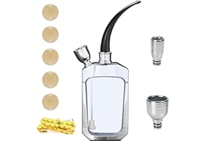 LYTFEI Mini Portable Hookah Set with Shisha Accessories - for Boyfriend, Father, Husband, or Friends-silver