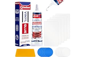 ATLASBOND Air Mattress Patch Kit, Heavy Duty Inflatable Patch Repair Kit, Safe, Gentle, and All-in-One Vinyl PVC Glue for Blow Up Bed, Above Pool, Underwater Liners, Bounce House, Hot Tub and More